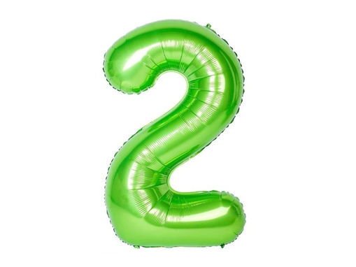 Picture of FOIL BALLOON NUMBER 2 GREEN 40 INCH